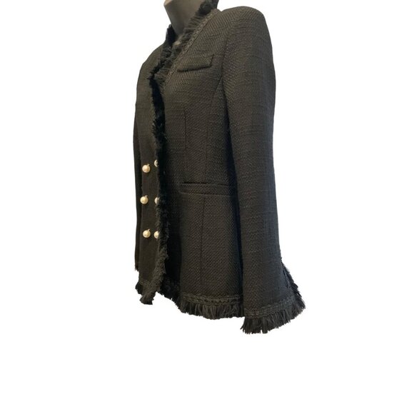 A N L  JACKET black CH36 H40  26 long   Medium  pearl buttons - Picture 2 of 10
